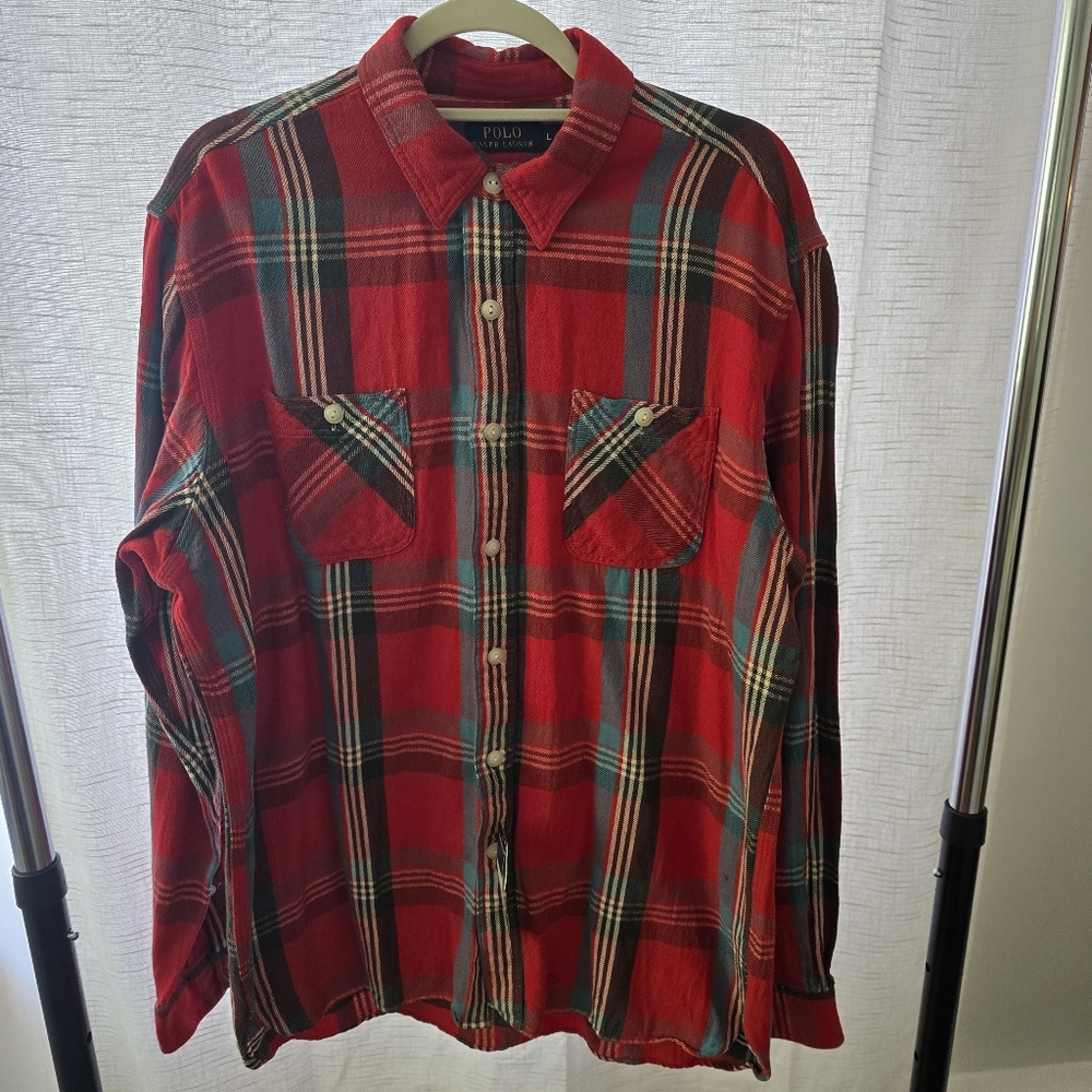 Polo by Ralph Lauren Red Plaid Men's Shirt